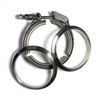 Ticon 103-08910-2002 Industries 3.5in Titanium V-Band Clamp Assembly - Quick Release (w/Female Flange/Male Flange)