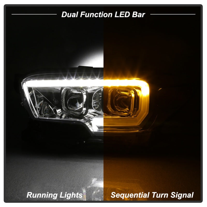 xTune 9043017 16-18 fits Toyota Tacoma SR/SR5 DRL Proj Headlights w/Turn Signal