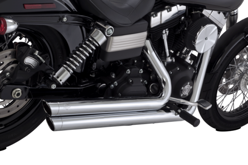 Vance and Hines 17958 Vance & Hines HD Dyna 06-09 Big Shots Staggered Chrome