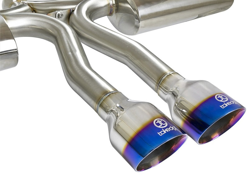 AFE 49-36621-L 3in 304 SS Cat-Back Exhaust System w/ Blue Tips 2017+ fits Hond