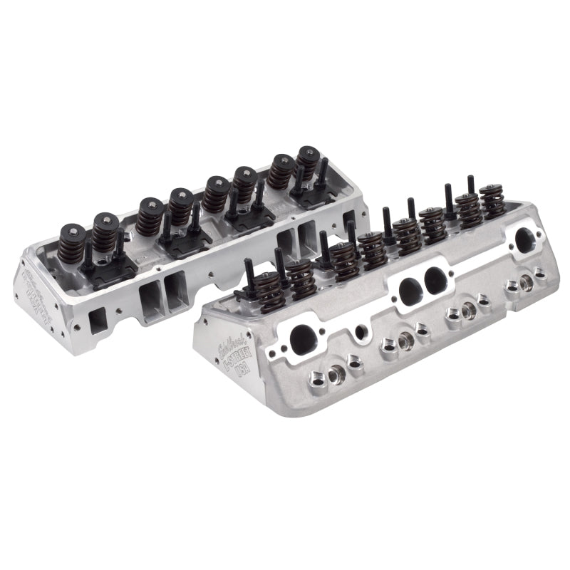 Edelbrock 5089 Cylinder Head E-Street SB fits Chevrolet 64cc (Complete Pair)