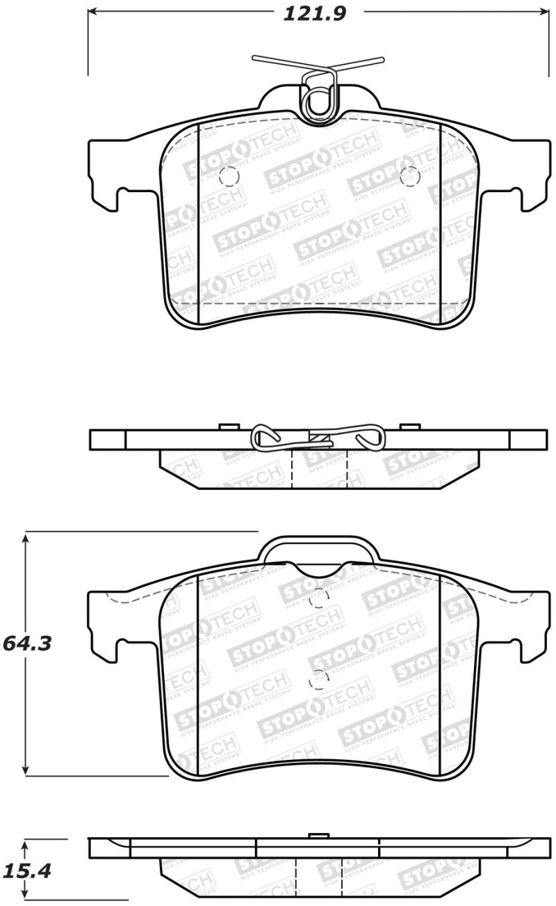 Stoptech 308.1449 Street Brake Pads - Front