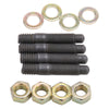 Edelbrock 8056 Carburetor Mounting Studs Bullet Nosed Black Oxide Gold Iridite Washers/Nuts Set of 4