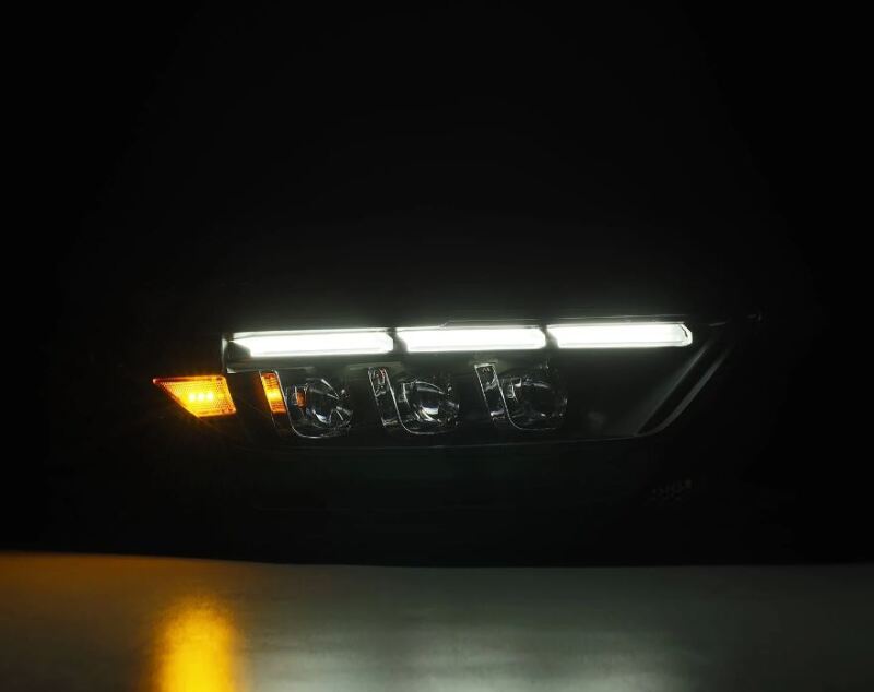 AlphaRex 880262 15-17 fits Ford Mustang NOVA LED Proj Headlights Black w/Acti