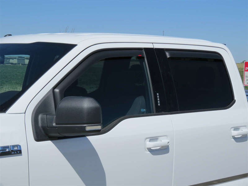 EGR 573495 15+ fits Ford F150 Crew Cab In-Channel Window Visors - Set of 4 - Matte (573495)