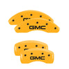 MGP 34215SGMCYL 4 Caliper Covers Engraved Front & Rear fits GMC Yellow Finish Bl
