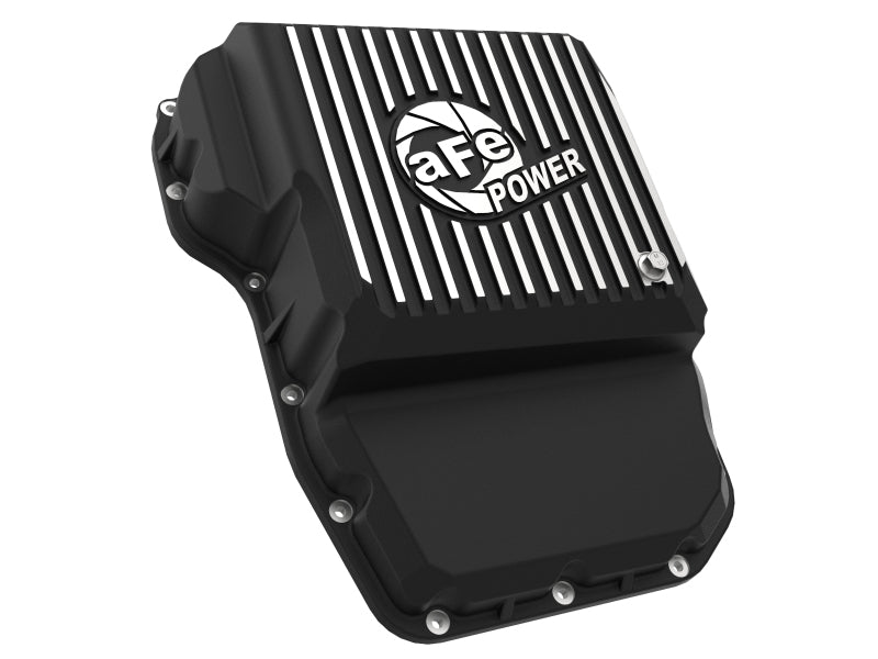 AFE 46-71160B ission Pan (Black w/ Machined Fins) 13-19 fits Dodge Diesel Truck
