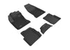 3D MAXpider 2009-2015 fits Honda Pilot Kagu 2nd Row Floormats - Black
