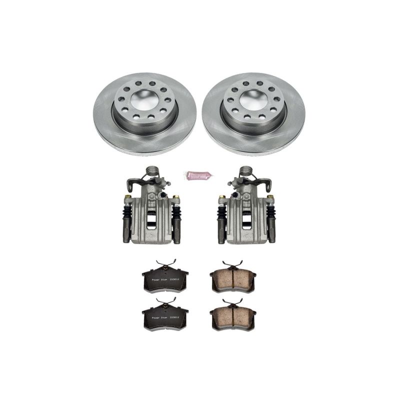 PowerStop KCOE3109 fits Audi 02-05 A4 Rear Autospecialty Brake Kit w/Calipers