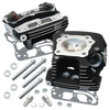 S&S 90-1106 Cycle 99-05 BT Super Stock 89cc Cylinder Head Kit - Black Wrinkle