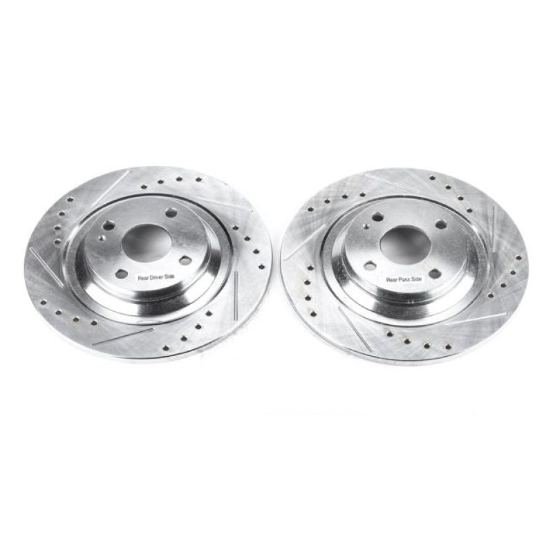 PowerStop fits Mazda 01-05 Miata Rear Evolution Drilled & Slotted Rotors - Pair