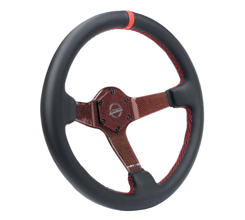 NRG RST-036CF-RD RST-036CF-RD Carbon Fiber Steering Wheel 350mm 3in Deep Red