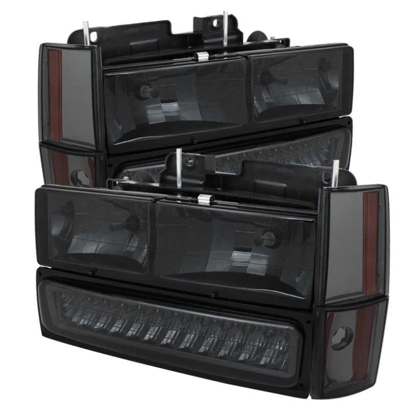 5073556 Xtune fits GMC 92-93 Yukon Crystal Headlights w/ Corner & LED Bumper S