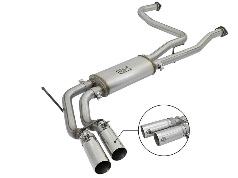 AFE 49-46124-P Series 3in SS Cat-Back Exhaust System w/ Polished Tip 04-15 fits