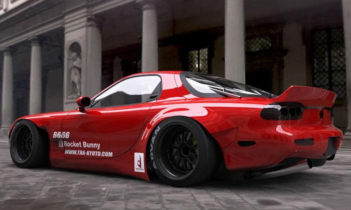 GReddy 17040213 X Rocket Bunny FD3S V2 Side Skirts Set