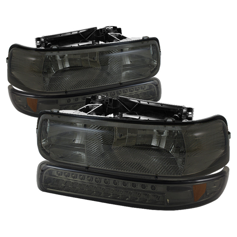 5069481 Xtune fits Chevy 00-06 TahOE Headlights w/ LED Bumper Lights Amber Smo