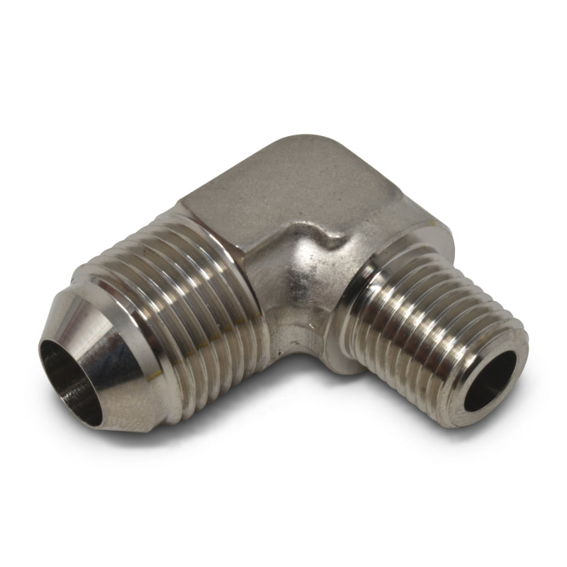 Russell 660821 Performance -6 AN to 1/4in NPT 90 Degree Flare to Pipe Adapter (Endura)