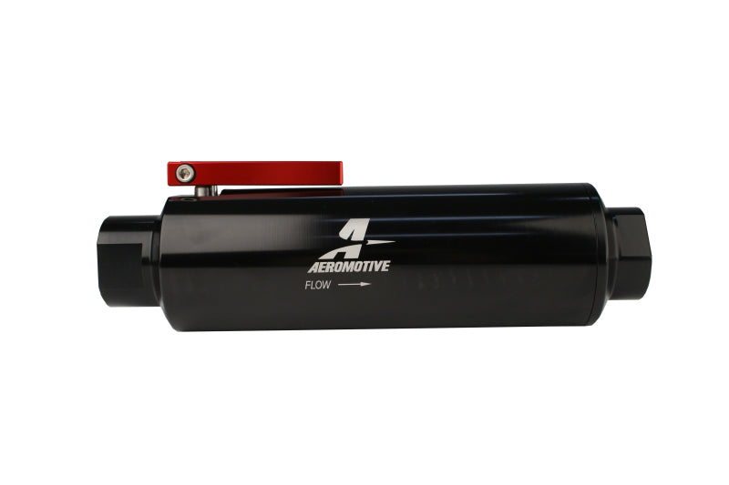 Aeromotive 12332 In-Line AN-12 Filter w/Shutoff Valve 100 Micron SS Element - B