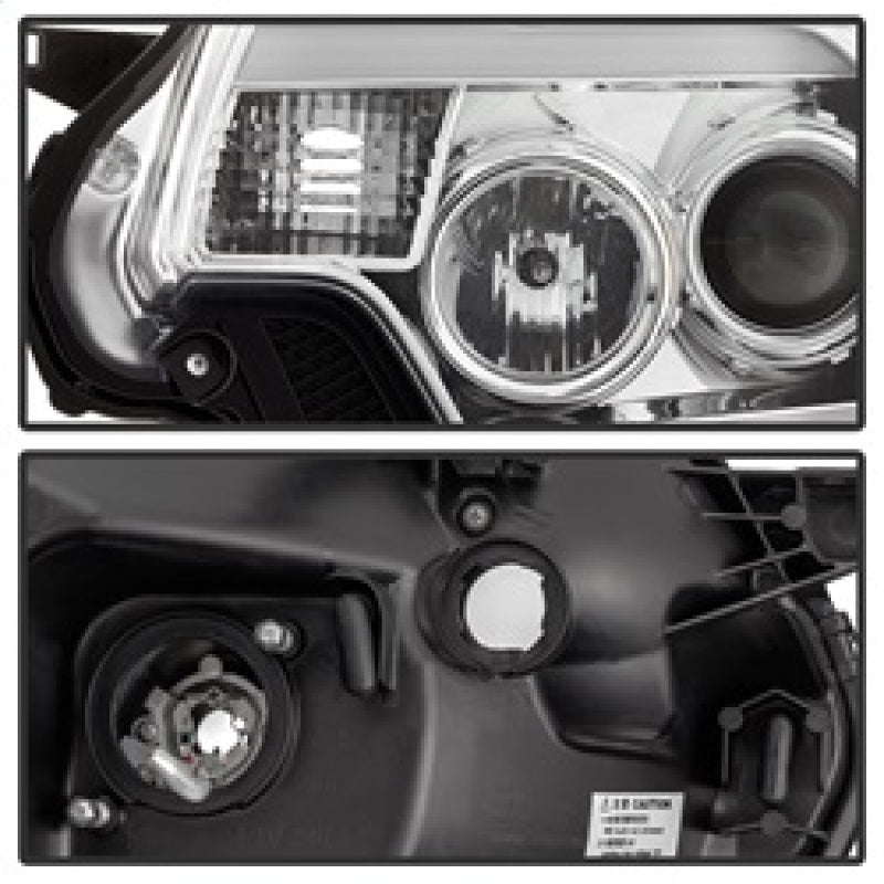 Spyder 5081704 fits Toyota 12-16 Tacoma Projector Headlights Light Bar DRL Chro