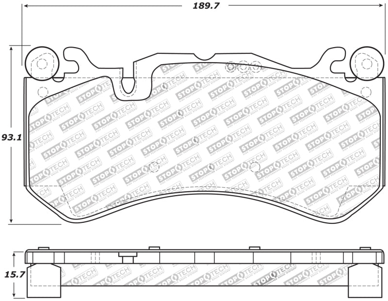 Stoptech 309.1291 Mercedes Benz Front Performance Brake Pads