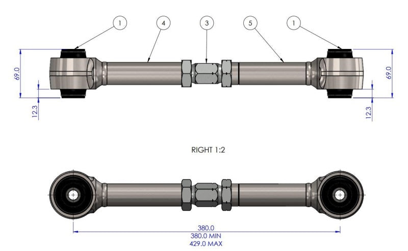 SuperPro TRC1138 23-24 fits Toyota Sequoia HD Adjustable Upper Trailing Arm Set