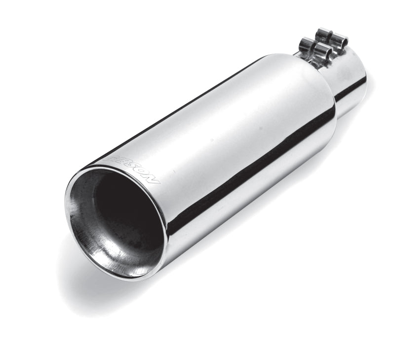Gibson 500546 Round Dual Wall Straight-Cut Tip - 4in OD/2.5in Inlet/12in Length