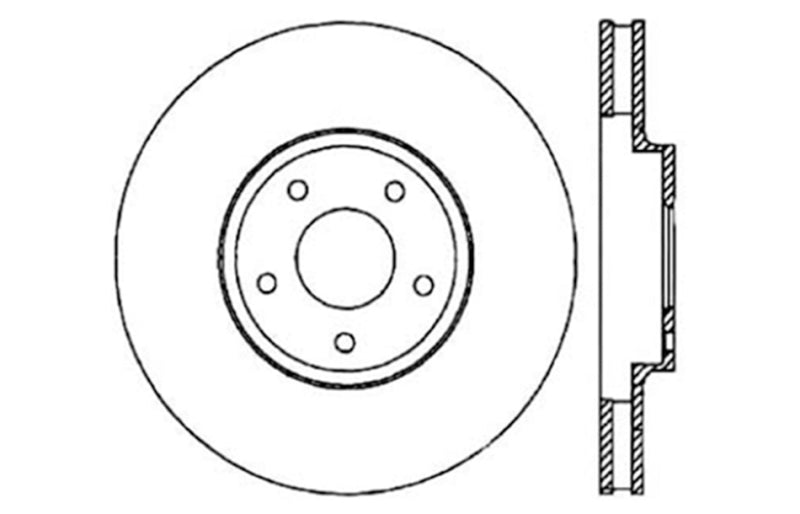 Stoptech 128.42080L fits Infiniti EX35/G35/G37/M35/M45 Drilled Left Front Rotor