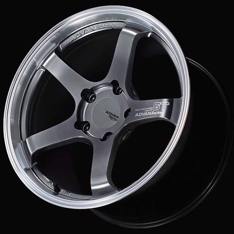 Advan YAQ9K40PMPB GT 19 x 9.0/ Offset+40/ Center Lock-Machining & Hyper Platinum Black