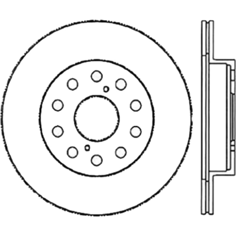Stoptech 126.44072CSR Sport Slotted 91-95 Toyota MR2 Cryo Rear Right Rotor