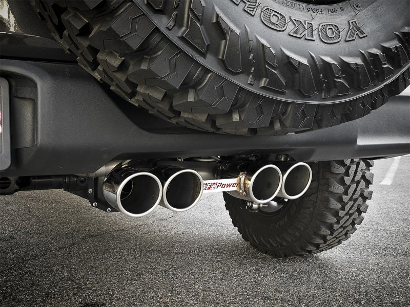 AFE 49-38071-P Series 2.5in. 304 SS C/B Exhaust System 2018 fits Jeep Wrangler