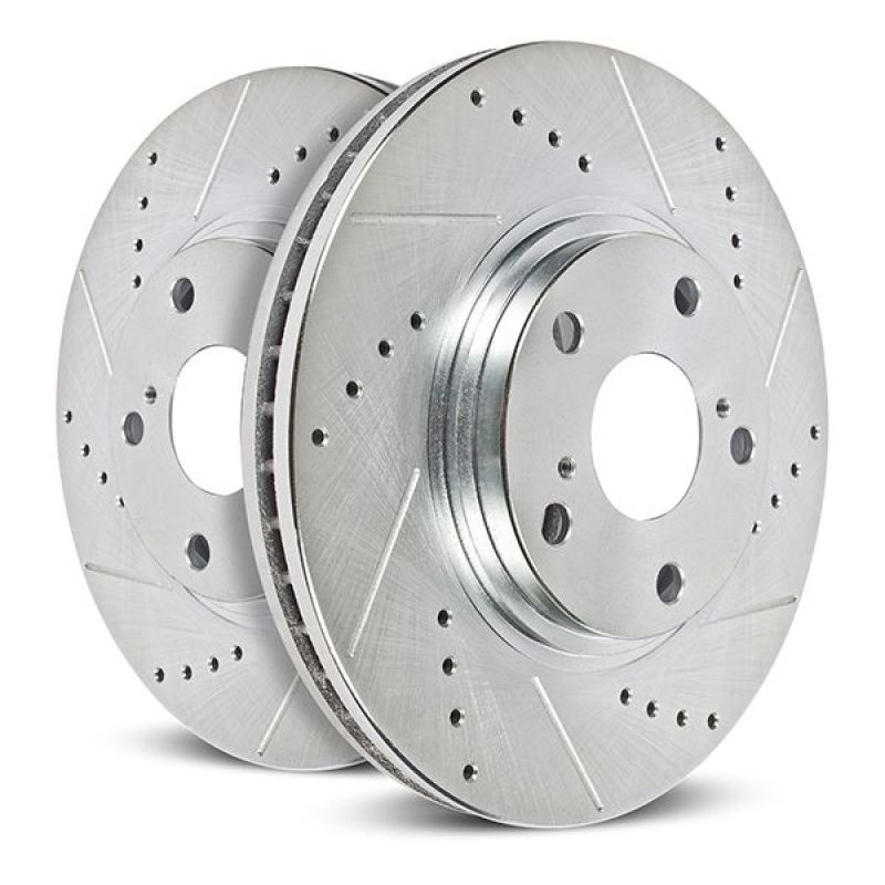 PowerStop fits Subaru Impreza Front Evolution Drilled & Slotted Rotors - Pair