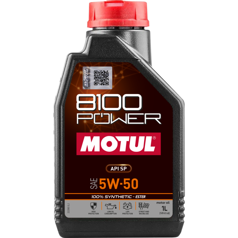 Motul 111811 1L Synthetic Engine Oil 8100 Power 5W50