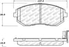 Stoptech 305.1539 Street Select Brake Pads - Front