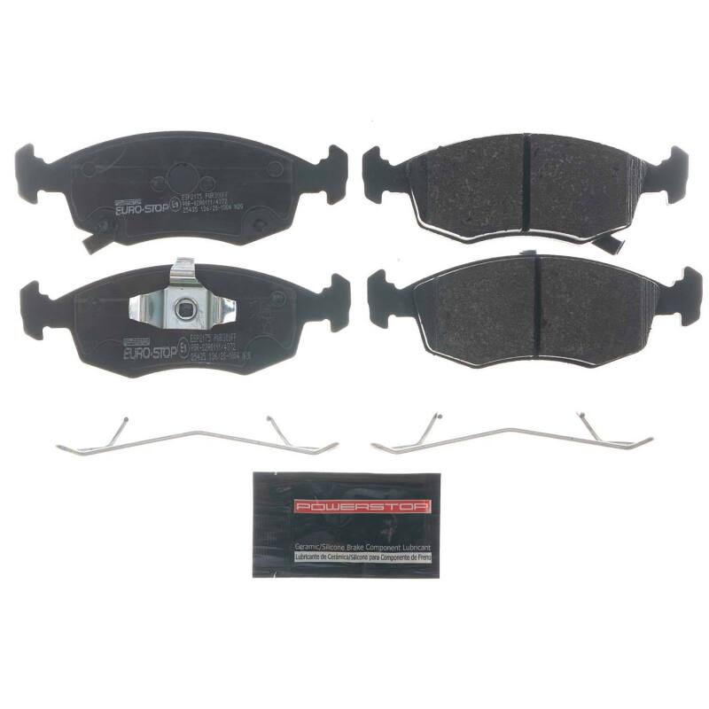 PowerStop ESP2175 fits Fiat 12-19 500 Euro-Stop ECE-R90 Front Brake Pads