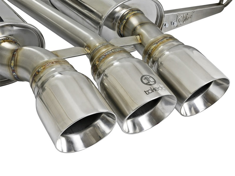 AFE 49-36623-P 3in 304 SS Cat-Back Exhaust w/ Tri-Polished Tips 17-18 fits Hon
