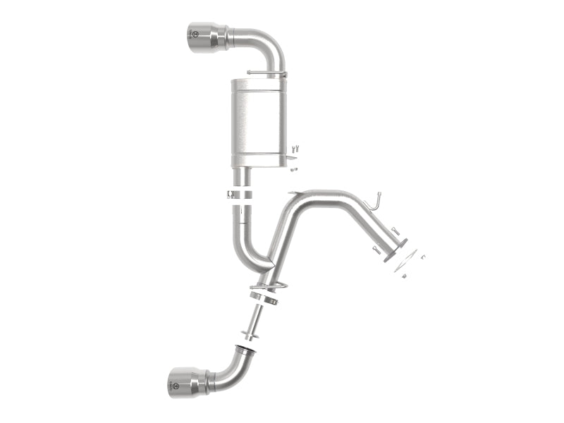 AFE 49-37009-P Exhaust Axle-Back 19-20 fits Hyundai Veloster N 304SS Polished