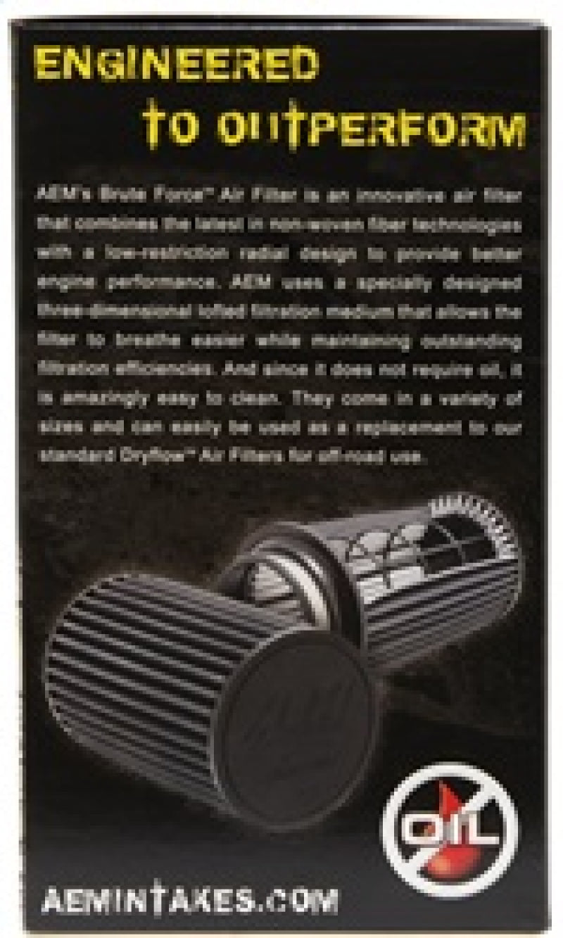 AEM 21-2049BF 3.5 inch x 9 inch DryFlow Conical Air Filter