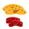 MGP 10252SSTORD 4 Caliper Covers Engraved Front & Rear ST Logo Red Finish Silver