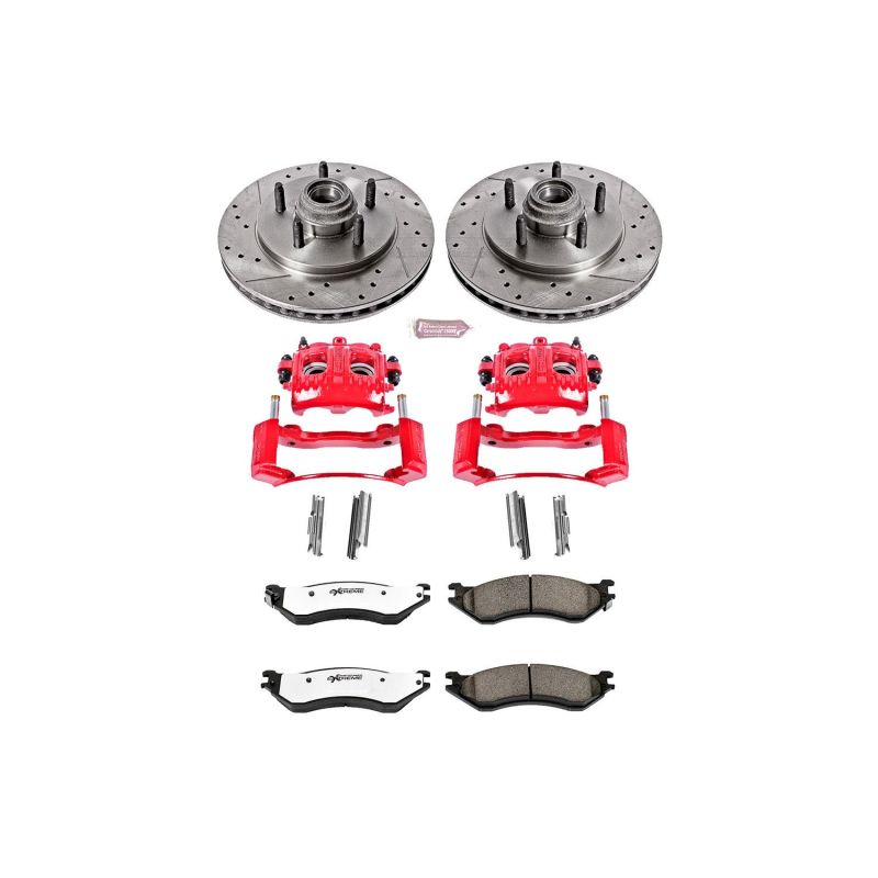 Power Stop KC1916-36 00-02 Lincoln Navigator Front Z36 Truck & Tow Kit w/Cals