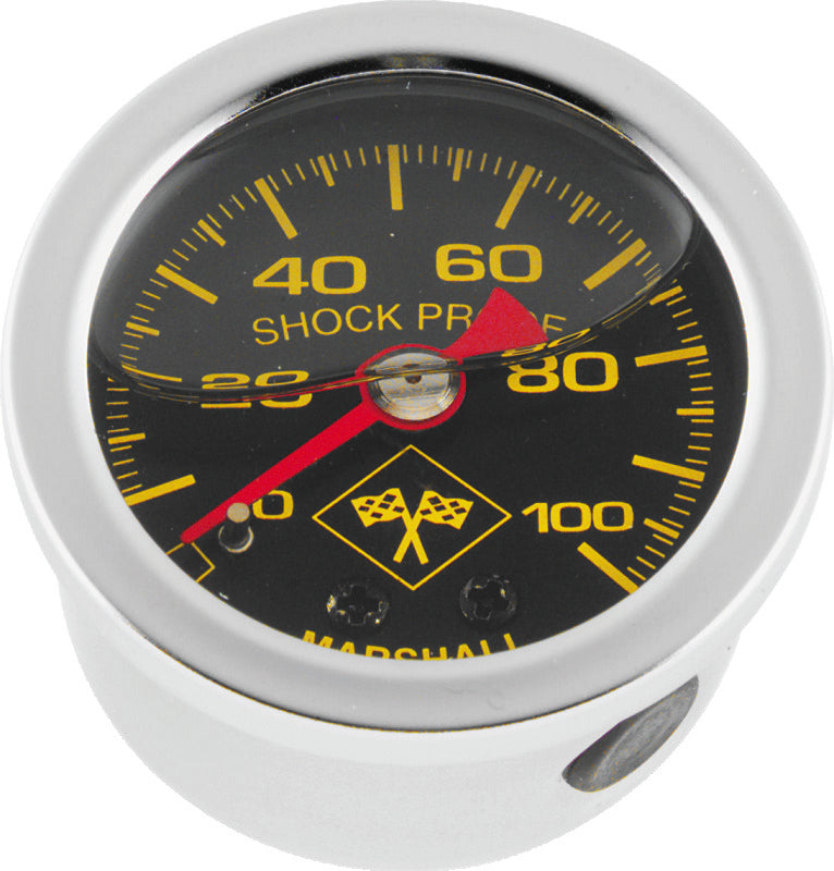 Bikers Choice 496458 0-100 PSI Oil Pressure Gauge Black Face Stainless Bezel Li
