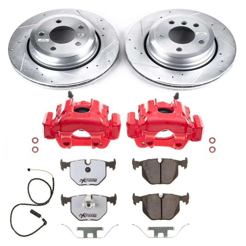 PowerStop KC5738 26 10 fits BMW X3 Rear Z26 Street Warrior Brake Kit w/Calipers