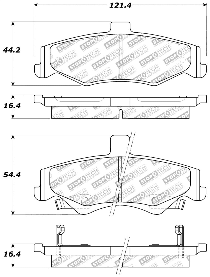 Stoptech 305.075 Street Select Brake Pads - Rear