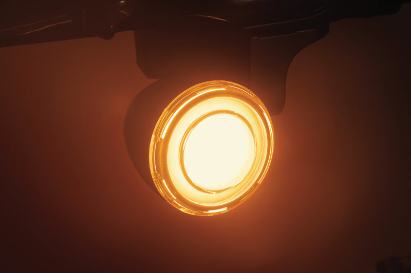 Kuryakyn 2902 Kuryakyn Tracer L.E.D. Front Turn Signal Insert, White/Amber Light, Smoke Lens 1157