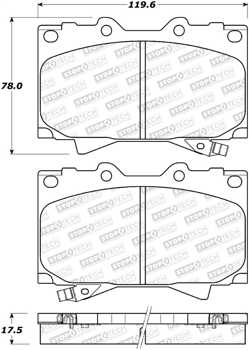 Stoptech 308.0772 Street Brake Pads