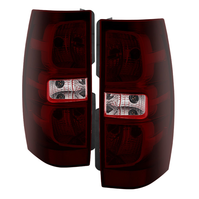 9030222 Xtune fits Chevy 07-13 Suburban OEM Style Tail Lights Red Smoked ALT-J