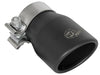 AFE 49T25354-B06 orce-XP 409 SS Single Wall Universal Clamp On Exhaust Tip - Bl