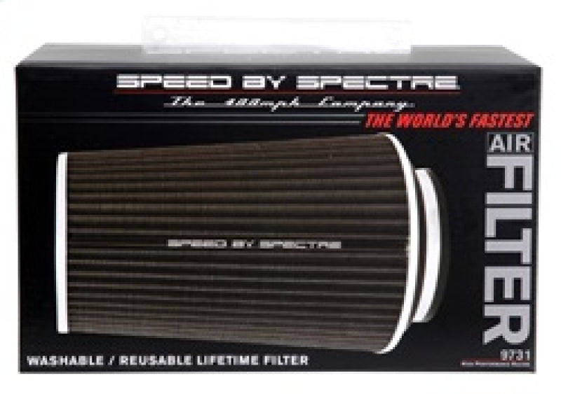 Spectre 9731 Adjustable Conical Air Filter 9-1/2in. Tall (Fits 3in. / 3-1/2in. / 4in. Tubes) - Blk