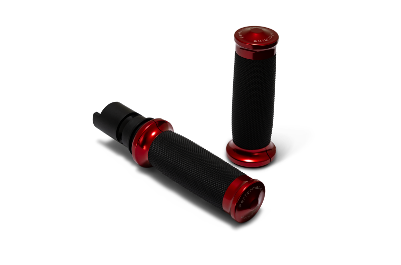 Performance Machine 0063-2105M-R 24-25 Touring, 2025 Softail TBW Contour Handle Grip Set - Red