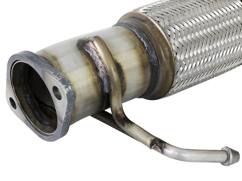 AFE 48-37001-1HC Twisted Steel SS304 Downpipe 2.5in w/Cat 17-18 fits Hyundai El