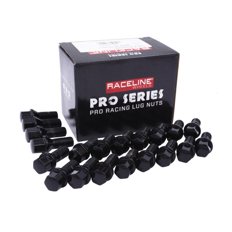 Raceline L791820BK 14x1.5 1.1in Black Lug Bolts (Set of 20)